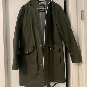 Olive rain jacket
